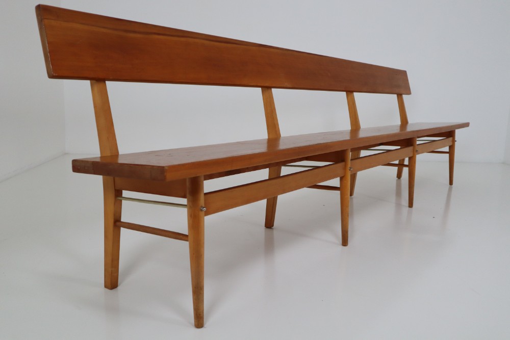 Four Large Mid-20 Century Scandinavian Wooden Benches