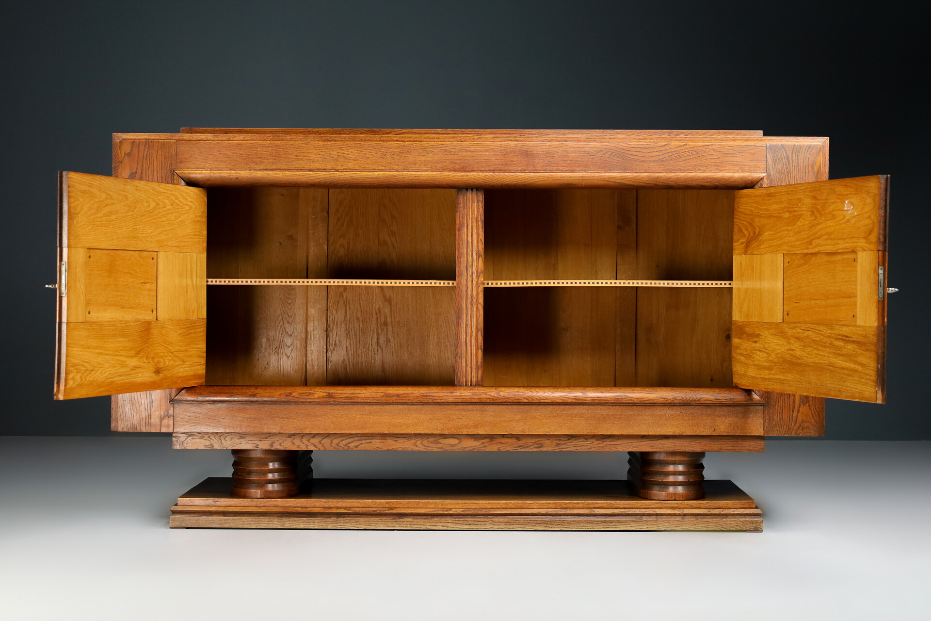 French Art Deco Sideboard in Oak by Charles Dudouyt , France 1940s Mid-20th century