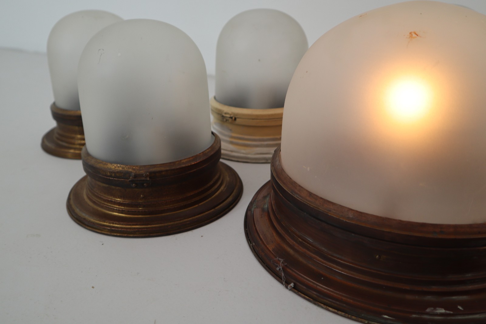 French Brass Ceiling/Wall lamp 1850