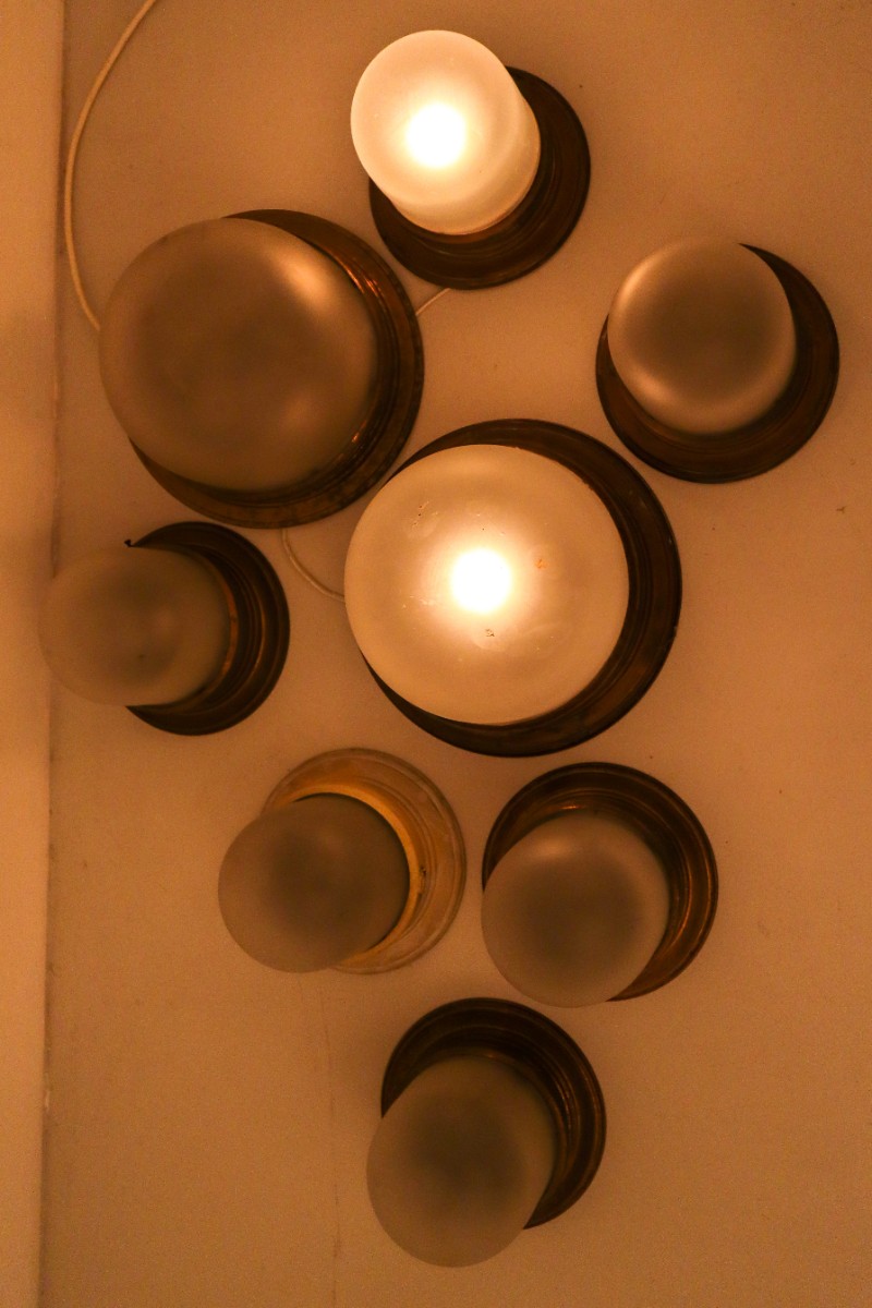 French Brass Ceiling/Wall lamp 1850