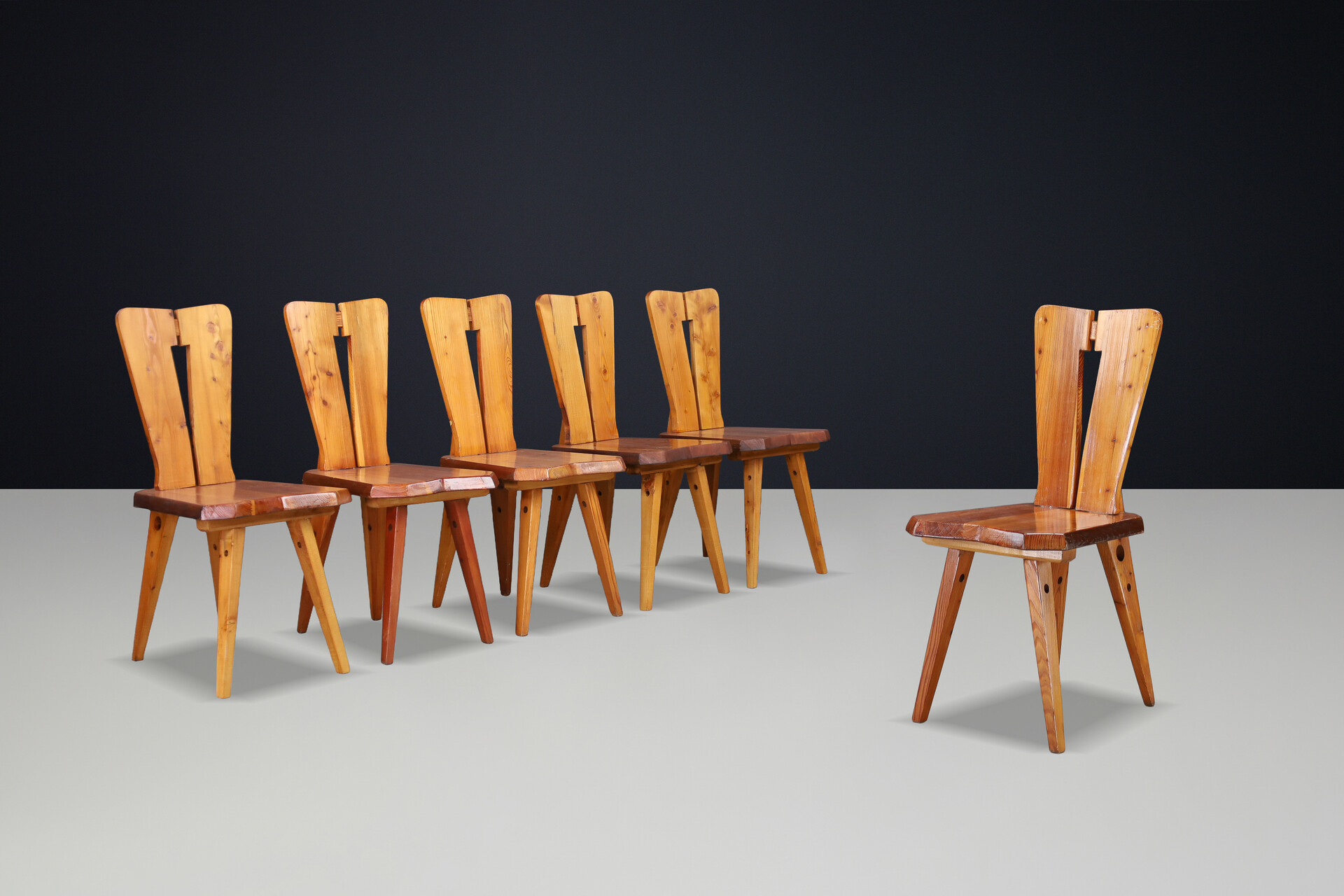 French Dining Chairs in the Style of Christian Durupt & Charlotte Perriand 1950 Mid-20th century