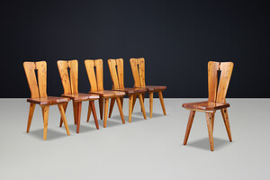 French Dining Chairs in the Style of Christian Durupt & Charlotte Perriand 1950 Mid-20th century