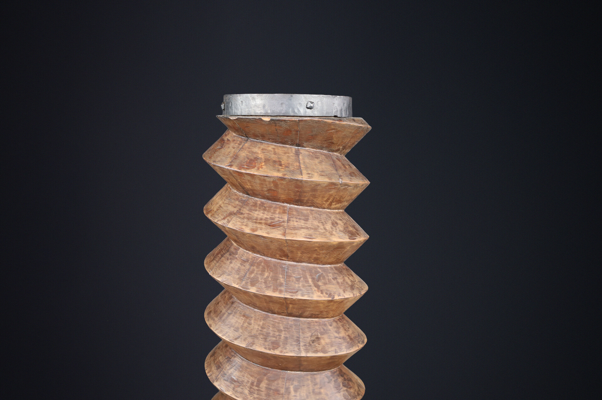 French provincial 19th Century French Grape Press Screw Pedestal with Amazing Patina 19th century