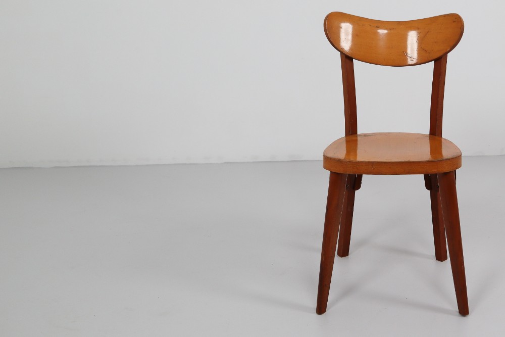 French provincial Beech 20 French Bistro Chairs Mid-20th century