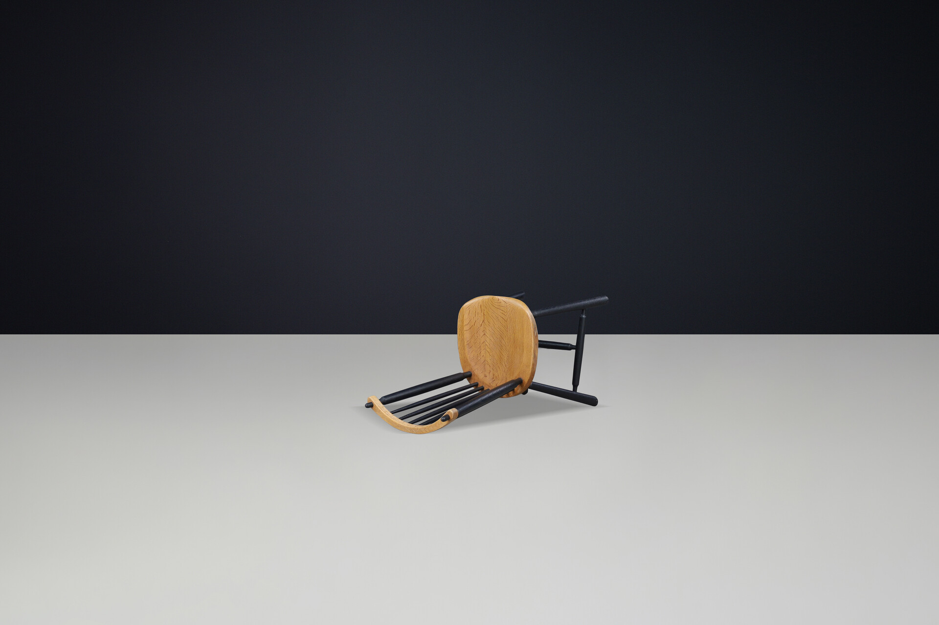 French provincial Oak dining room chairs France 1960s Mid-20th century