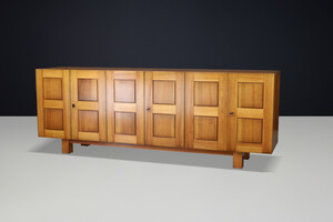 French Walnut Sideboard / Enfilade, Modernist Architectural Design, 1960s Mid-20th century