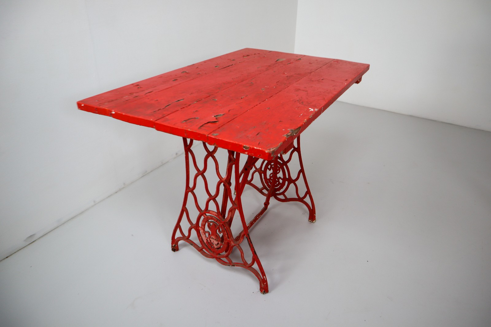 German Red Garden Table 1880