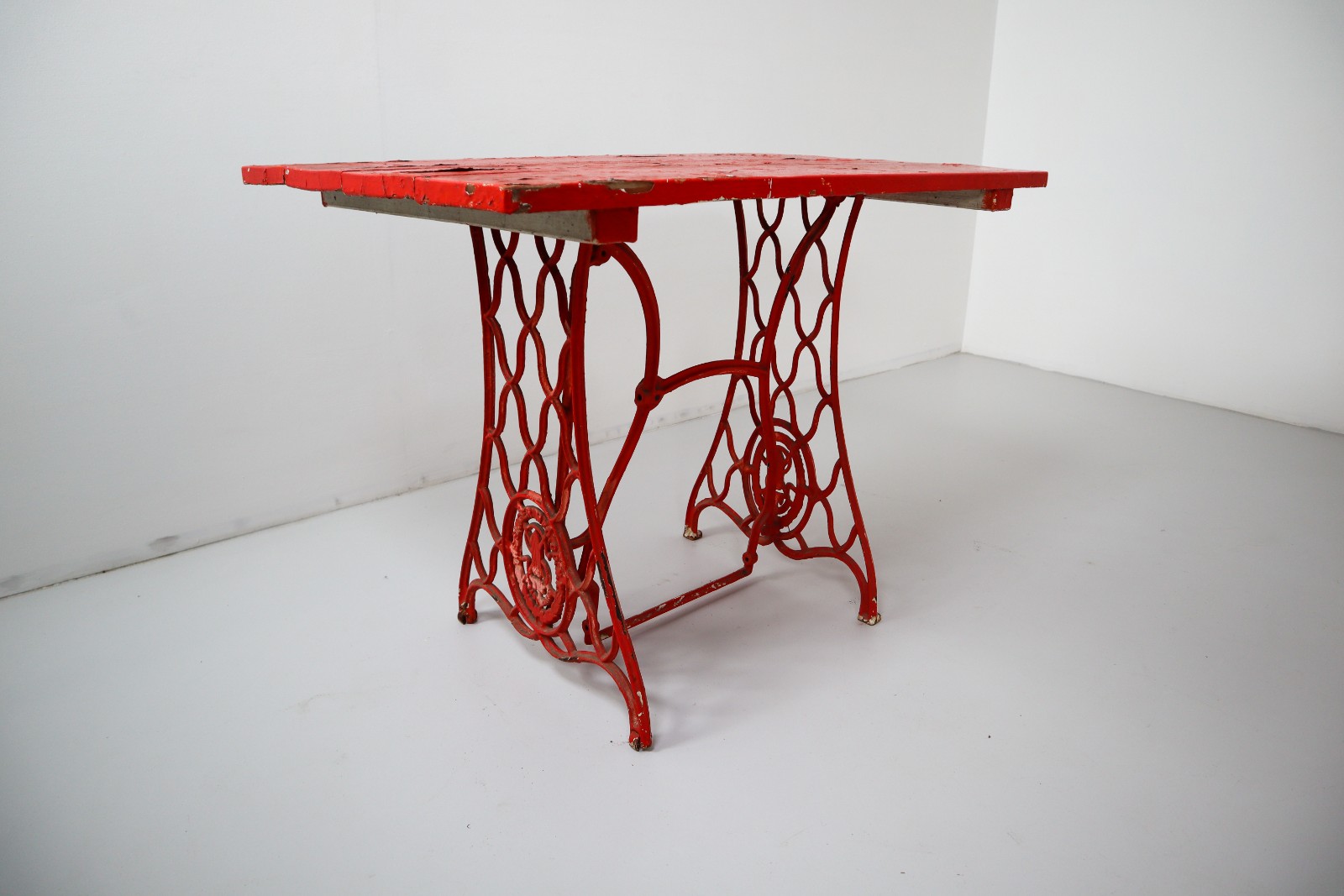 German Red Garden Table 1880