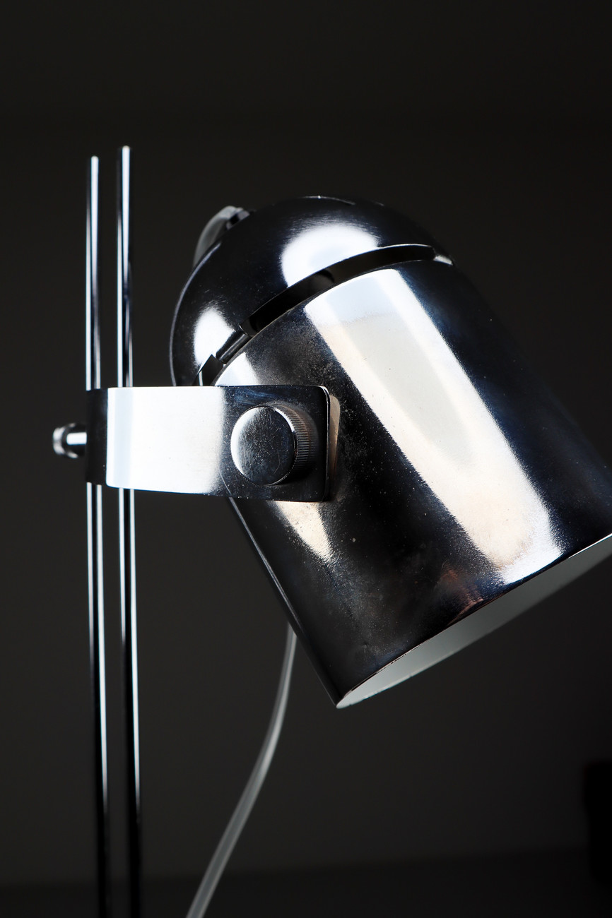 German Steel Adjustable Height Desk Lamp, circa 1970s 