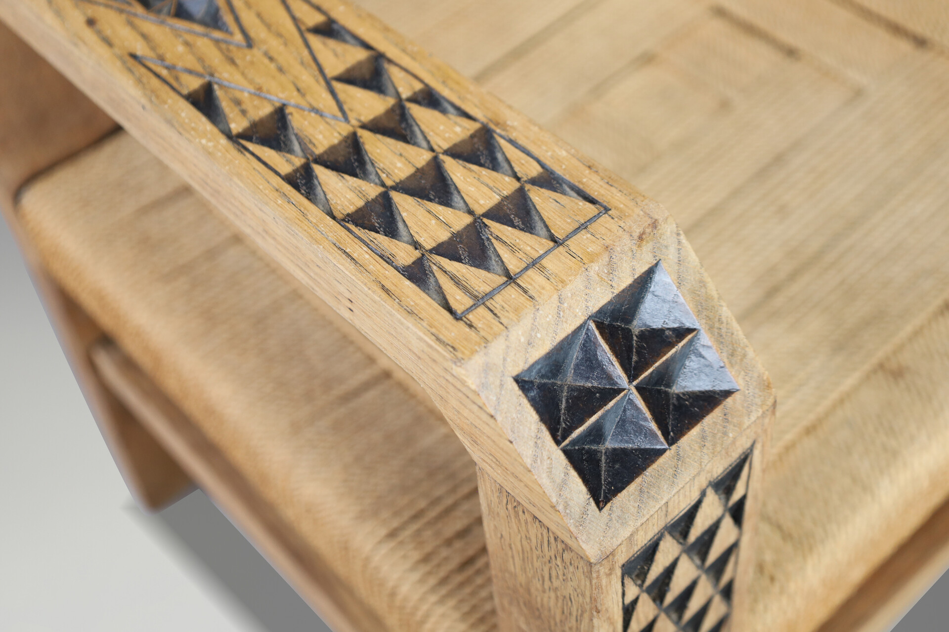 Hand-Carved Oak Armchairs, in the Manner of Joseph Savina, France 1930 Early-20th century