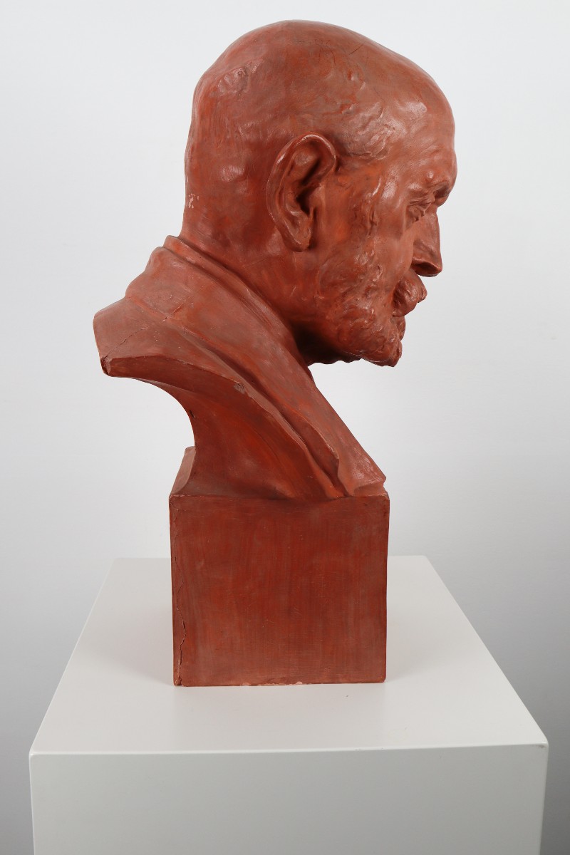 Head Plaster Sculpture CZ 1950s Mid-20th century