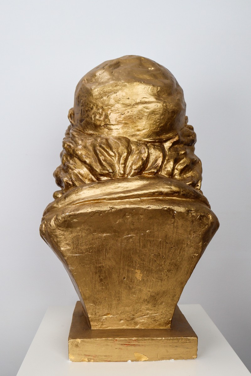 Head Plaster Sculpture CZ 1950s Mid-20th century