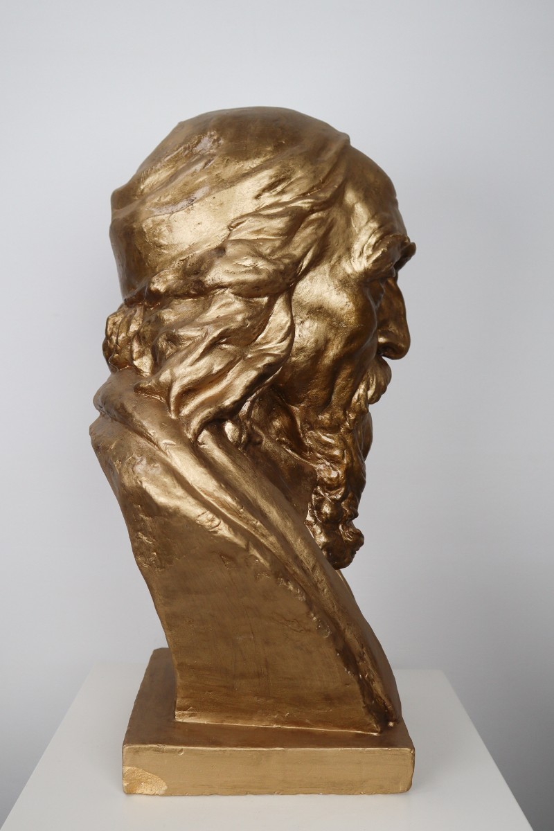 Head Plaster Sculpture CZ 1950s Mid-20th century