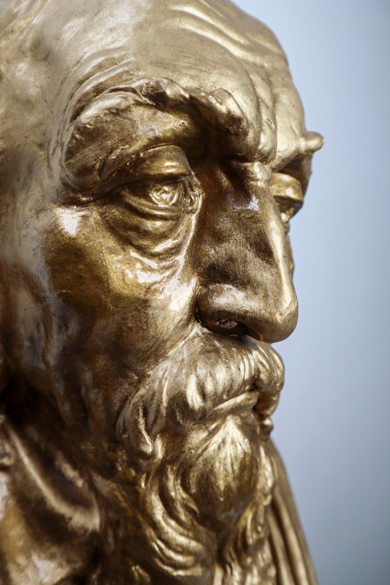 Head Plaster Sculpture CZ 1950s Mid-20th century