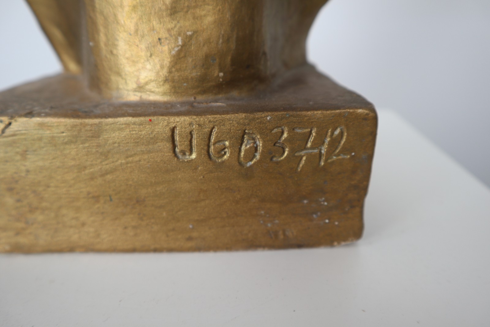 Head Plaster Sculpture CZ 1950s Mid-20th Century Mid-20th century