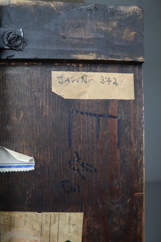 Human medical anatomical Torso model wood and plaster on metal base Czech Republic 1920s . 