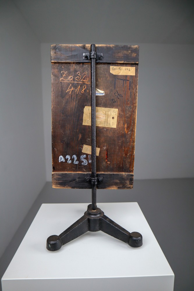 Human medical anatomical Torso model wood and plaster on metal base Czech Republic 1920s . 