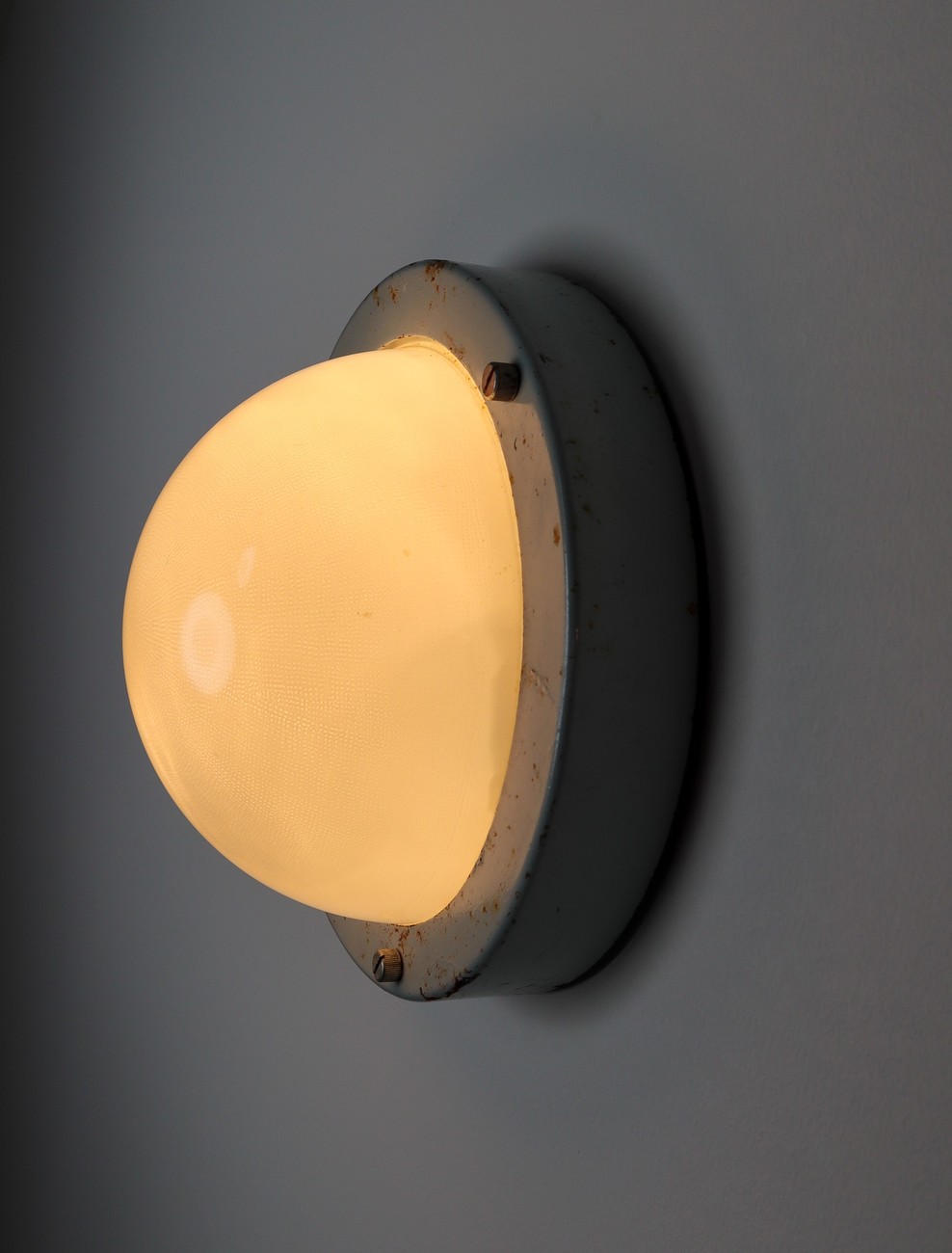 Industrial 100 x wall/ceiling lamp Mid-20th century