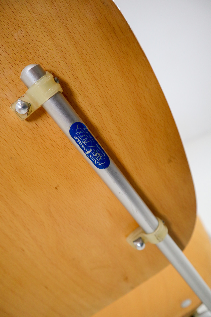 Industrial Aluminum,Plywood SET/20 Chairs Designed by Armin Wirth for Hans Zollinger Sohre, Switzerland 1970S Mid-20th century