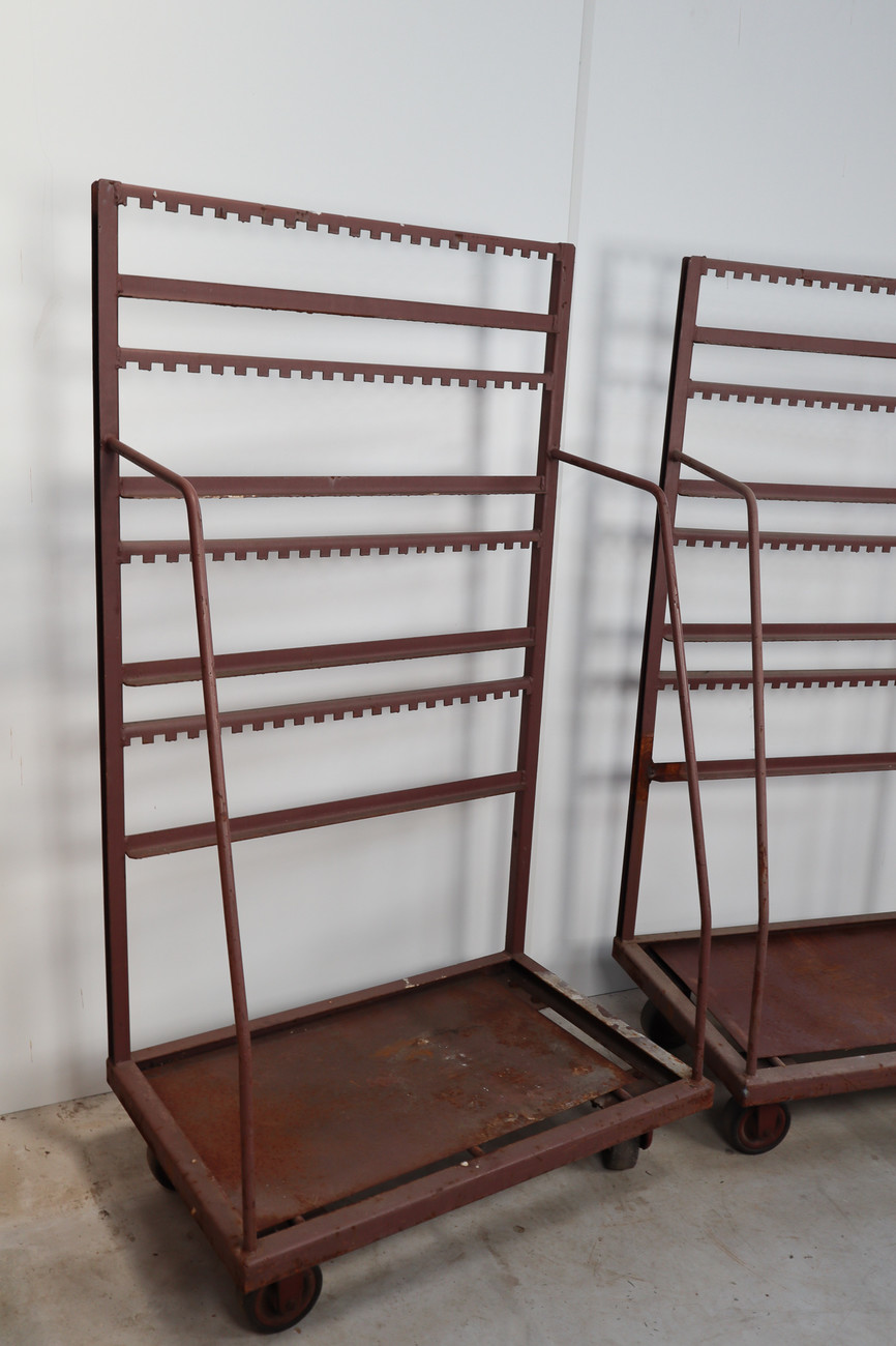 Indutrial Metal Patinated Trolley, Germany Mid-20th century
