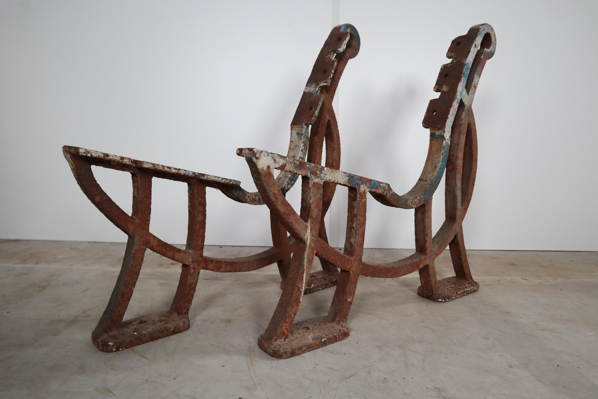 Iron Cast Frame for a Bench, France Early-20th century