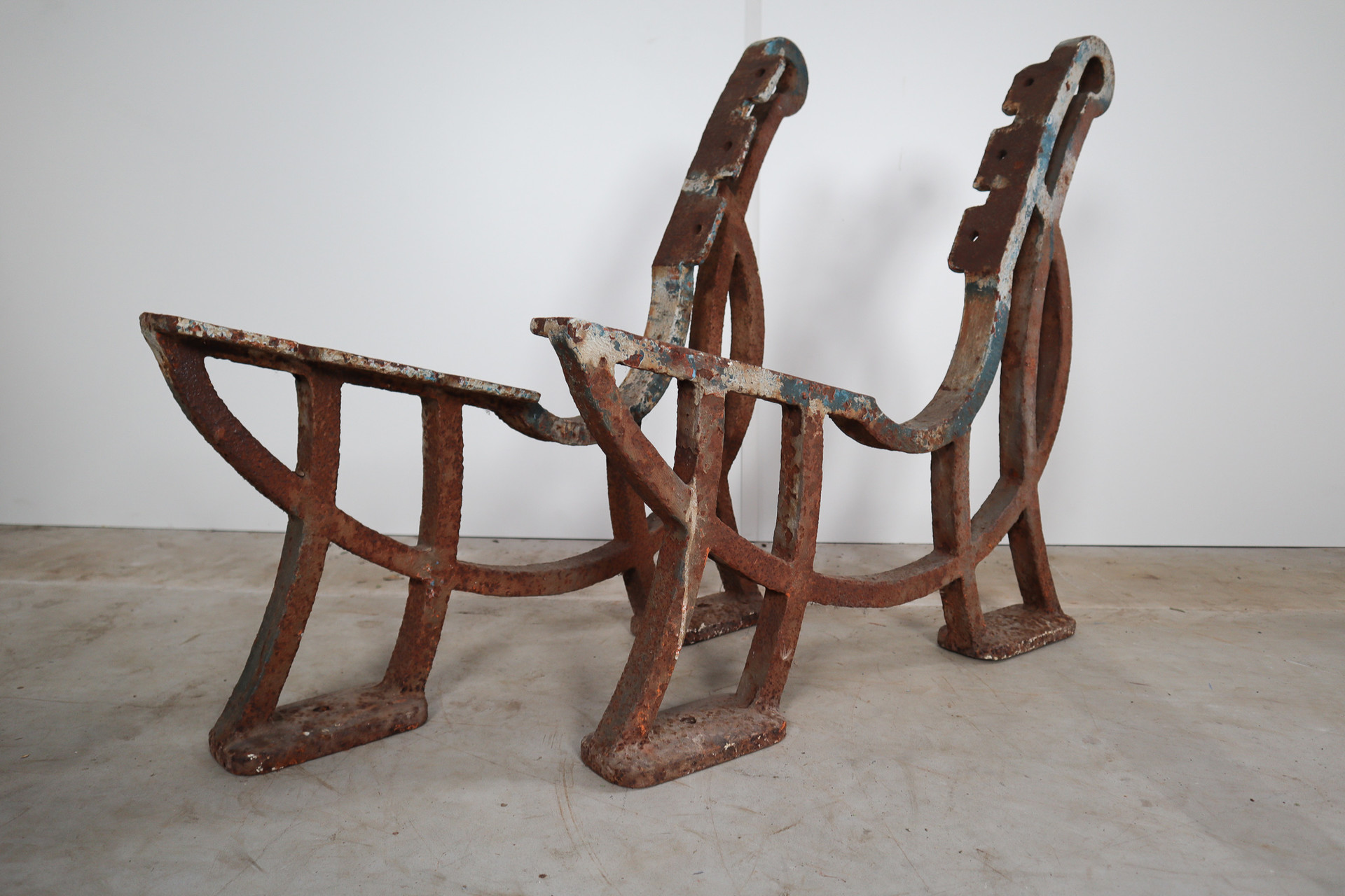 Iron Cast Frame for a Bench, France Early-20th century