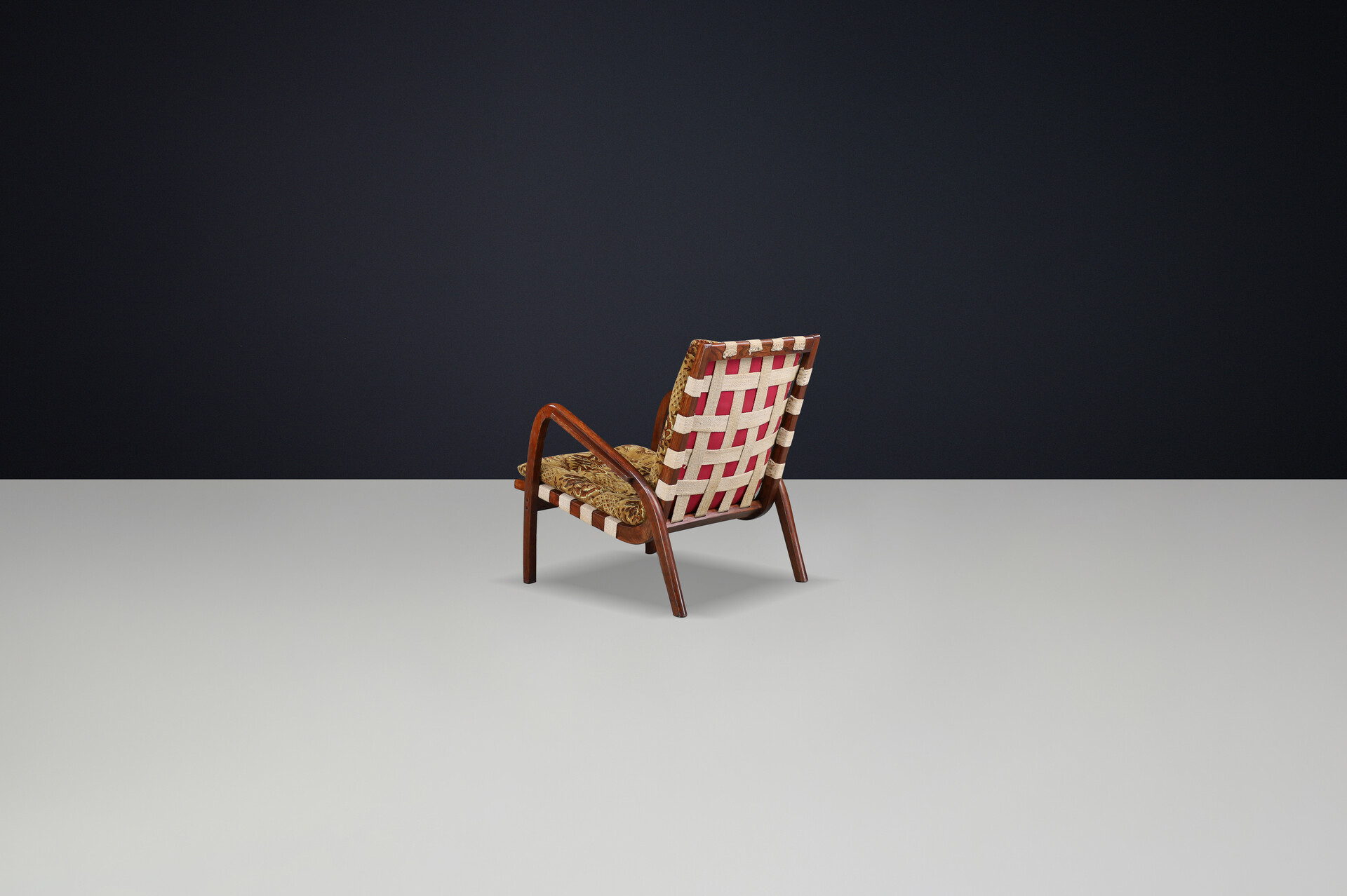 Jan Vaněk Attributed Bentwood Lounge Chair, 1940s Czech Functionalism Mid-20th century