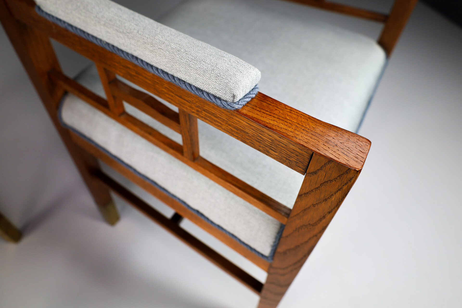 Jugenstil -ART NOUVEAU OAK HIGH BACK ARMCHAIRS , Germany 1915 Early-20th century