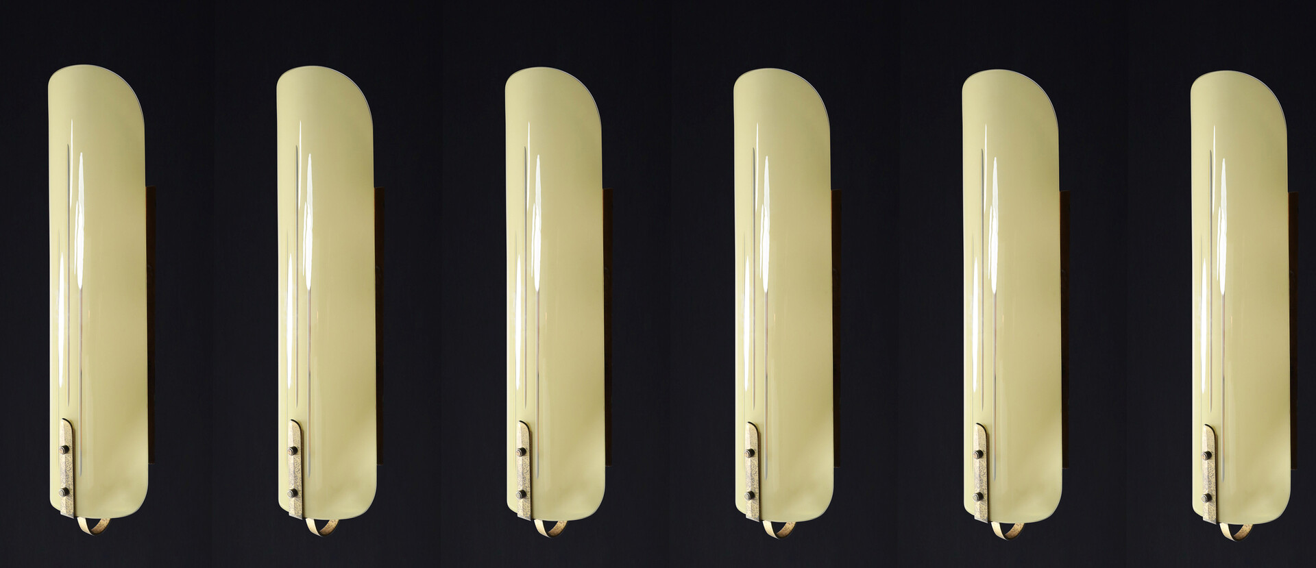 Large Art Deco wall lights, patinated brass, and opaline glass, Germany 1930s. Mid-19th century