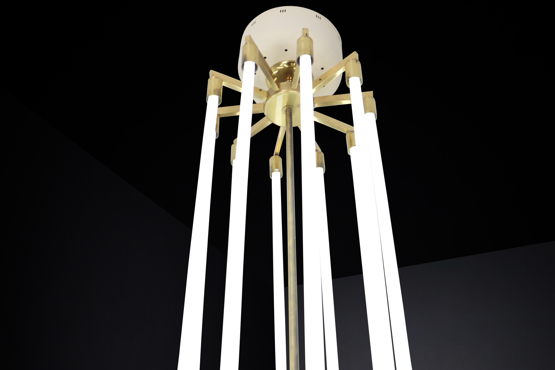 Large Brass Chandeliers by Kaiser & Co, made in Germany circa 1940s. Early-20th century