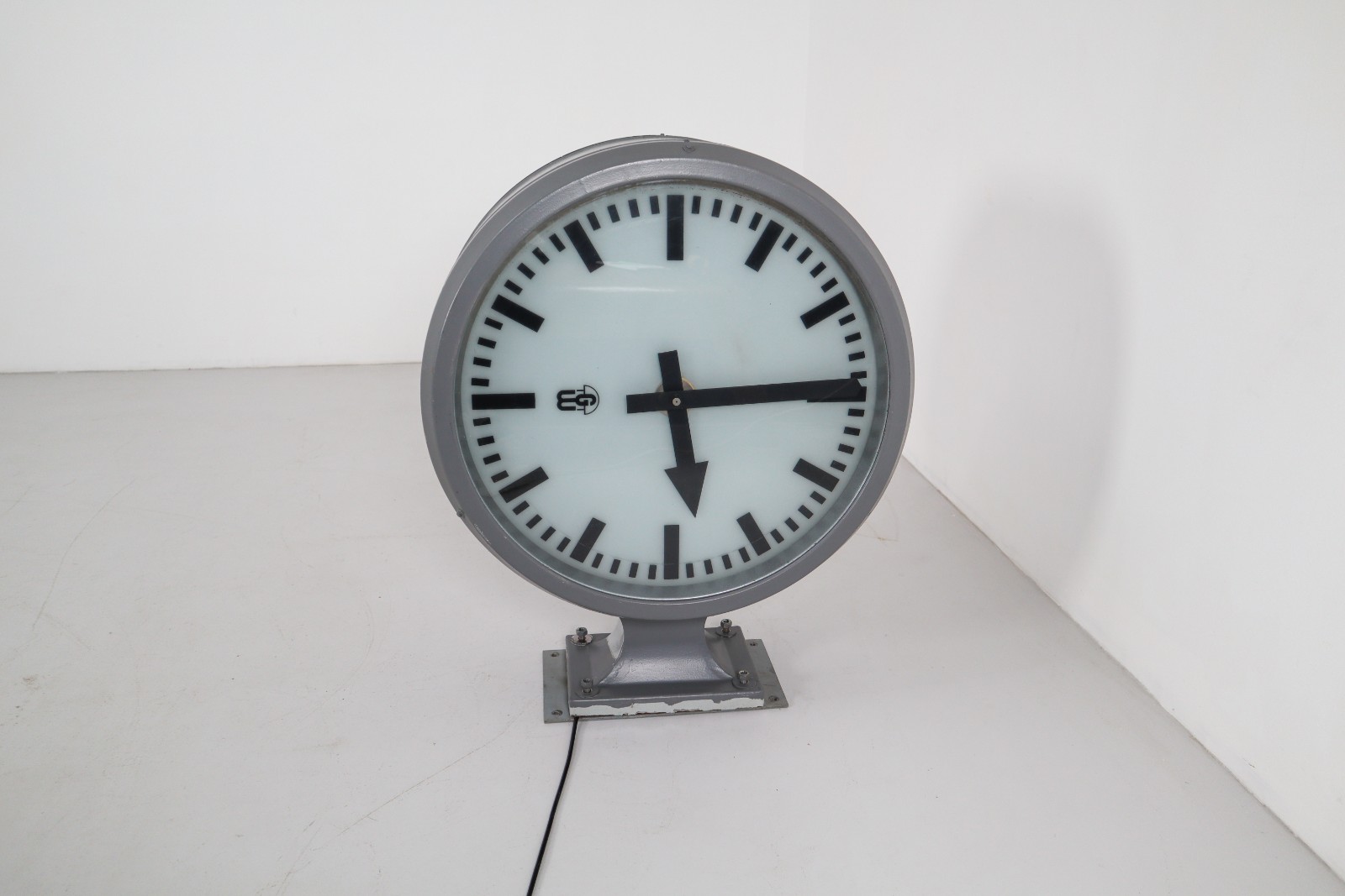 Large German Double Face Factory Clock 1930 Mid-20th century
