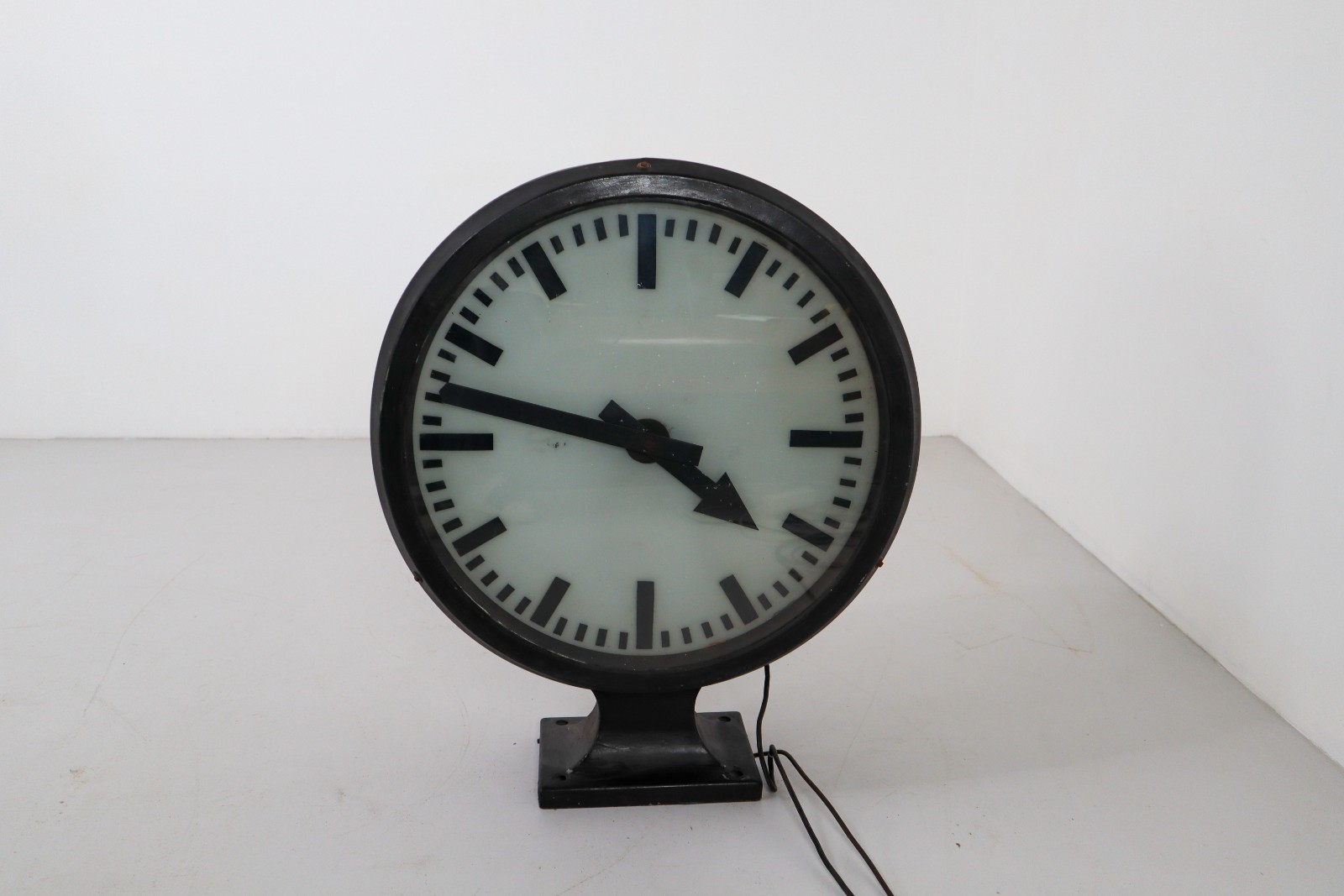 Large German Double Face Factory Clock 1930 Mid-20th century