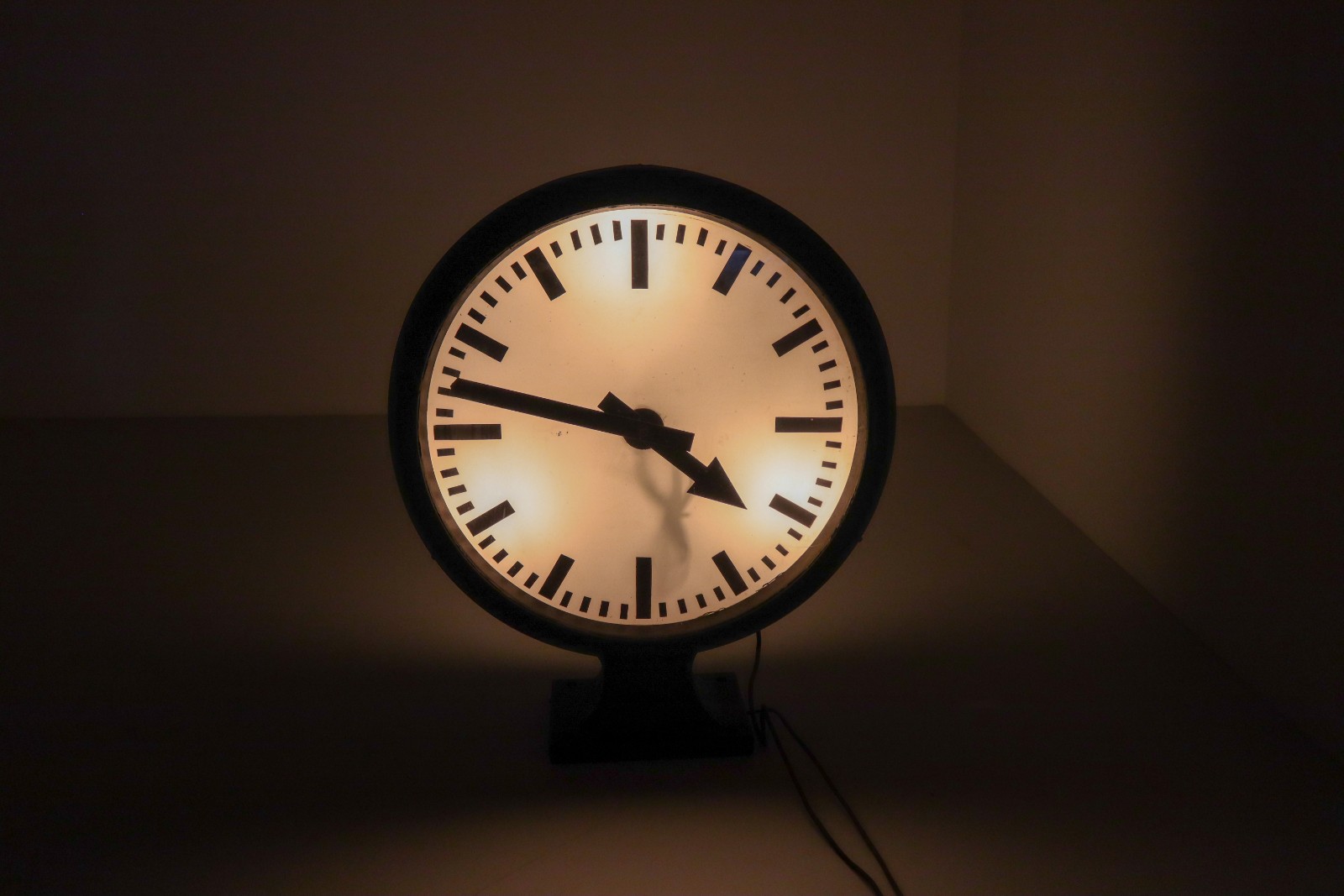 Large German Double Face Factory Clock 1930 Mid-20th century