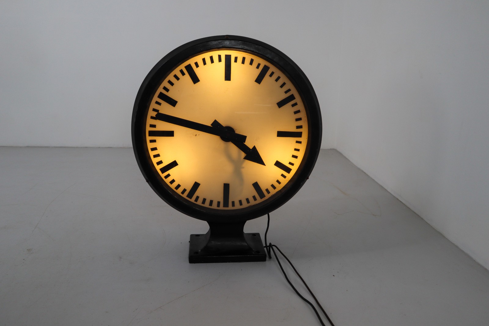 Large German Double Face Factory Clock 1930 Mid-20th century