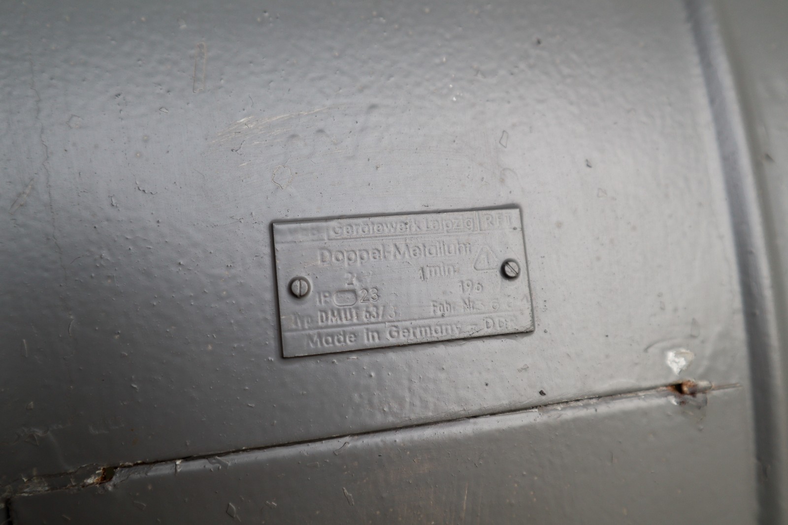 Large German Double Face Factory Clock 1930 Mid-20th century