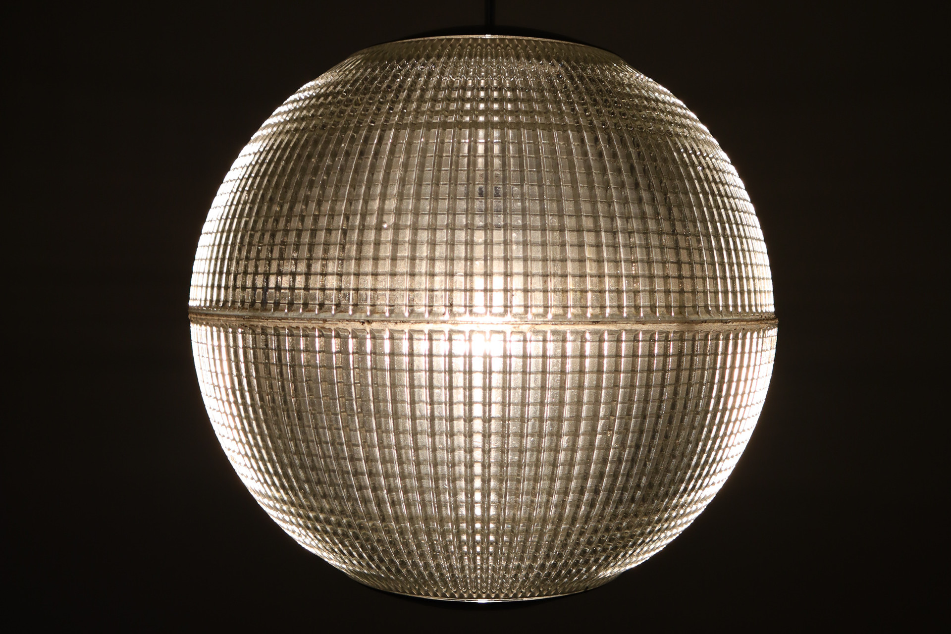 Large Mid-Century Modern Holophane Paris Street Pendant Light, France, 1960s Mid-20th century