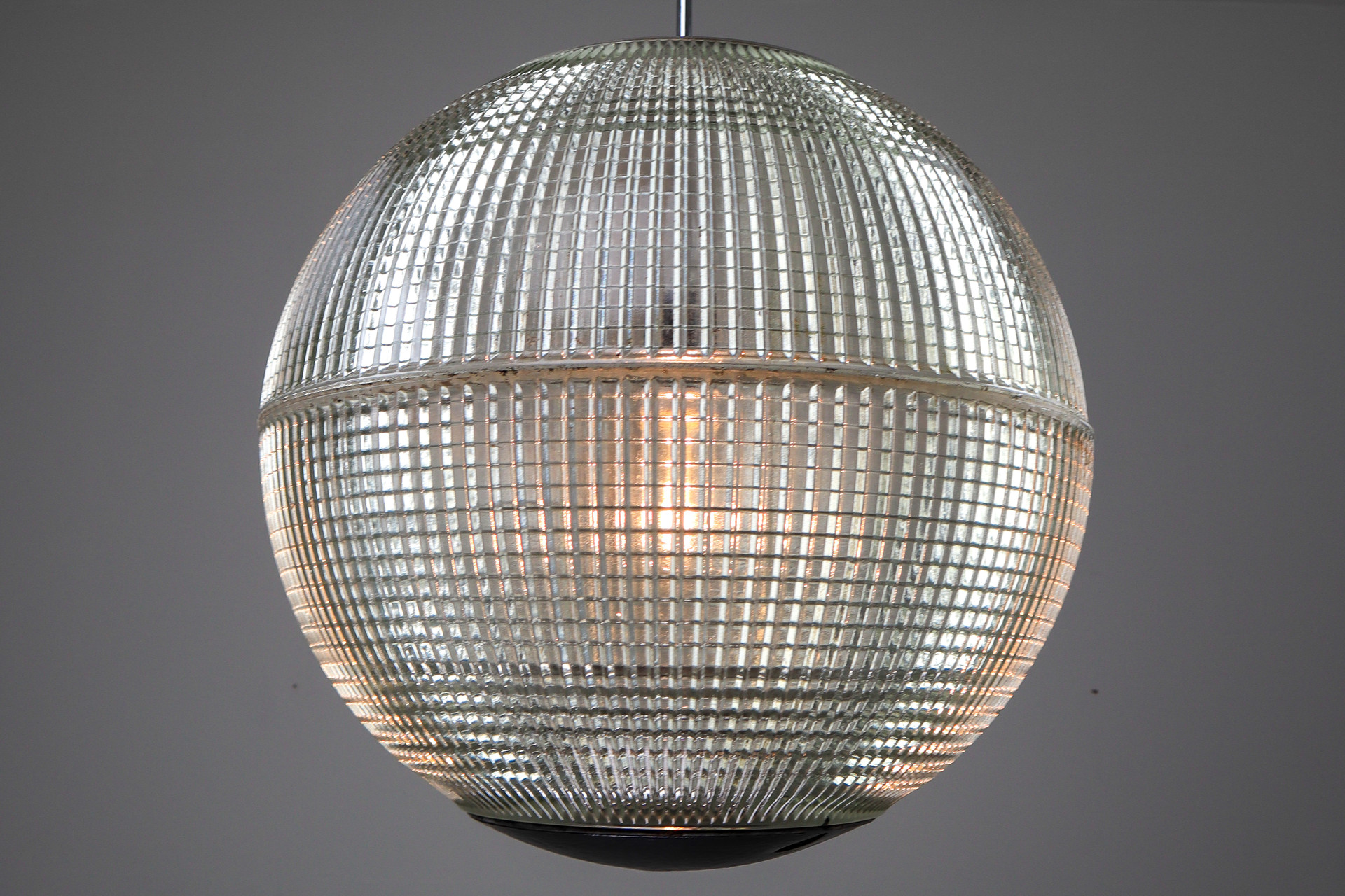 Large Mid-Century Modern Holophane Paris Street Pendant Light, France, 1960s Mid-20th century