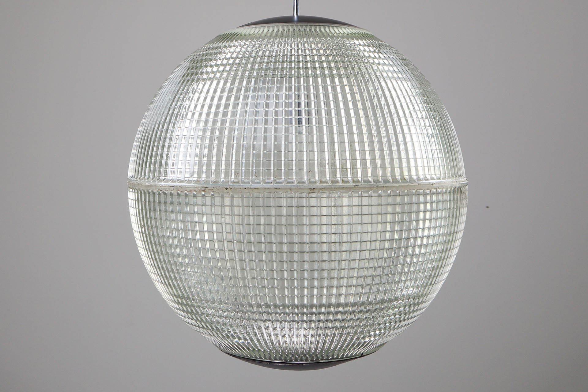 Large Mid-Century Modern Holophane Paris Street Pendant Light, France, 1960s Mid-20th century