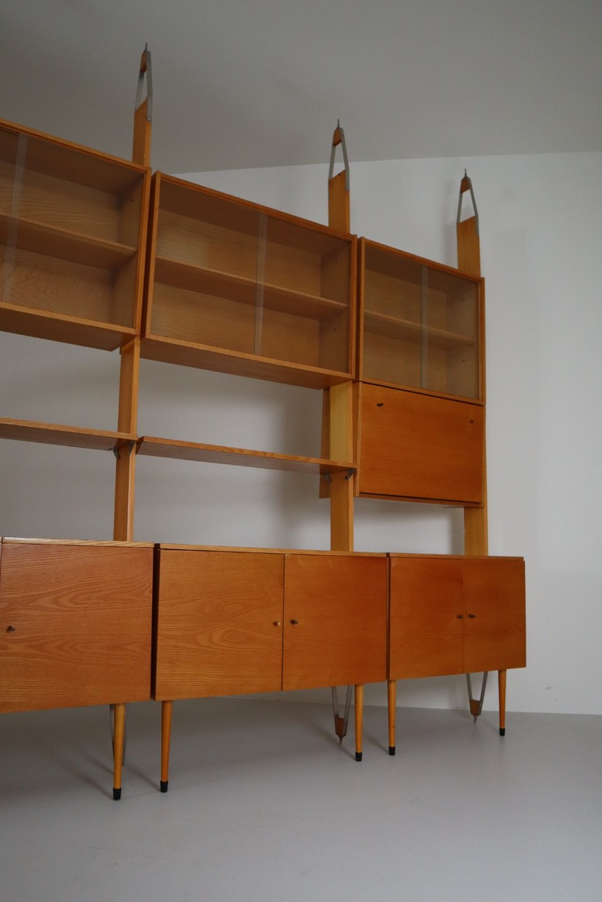  Large Mid-Century Modern Wall Unit or Bookshelf Praque 1960s Mid-20th century