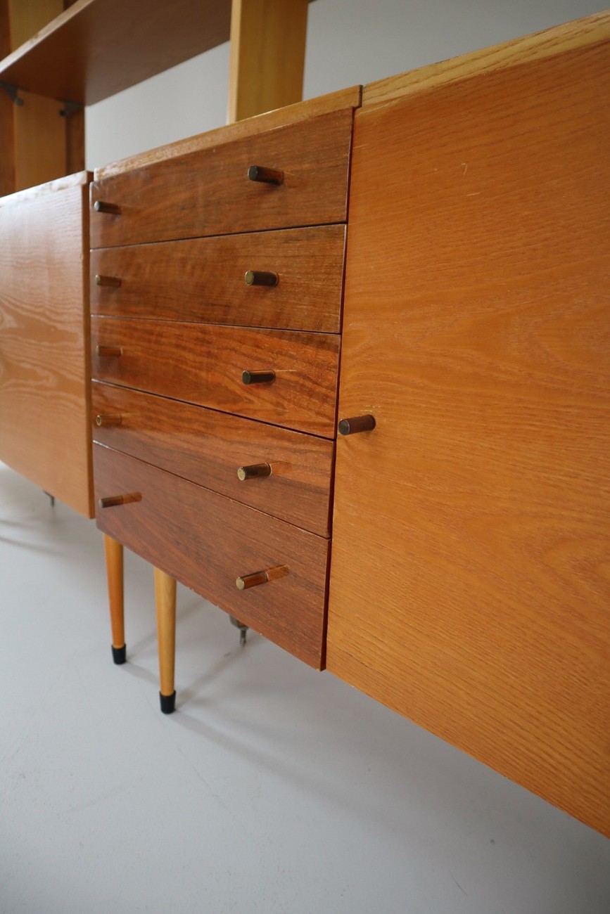  Large Mid-Century Modern Wall Unit or Bookshelf Praque 1960s Mid-20th century