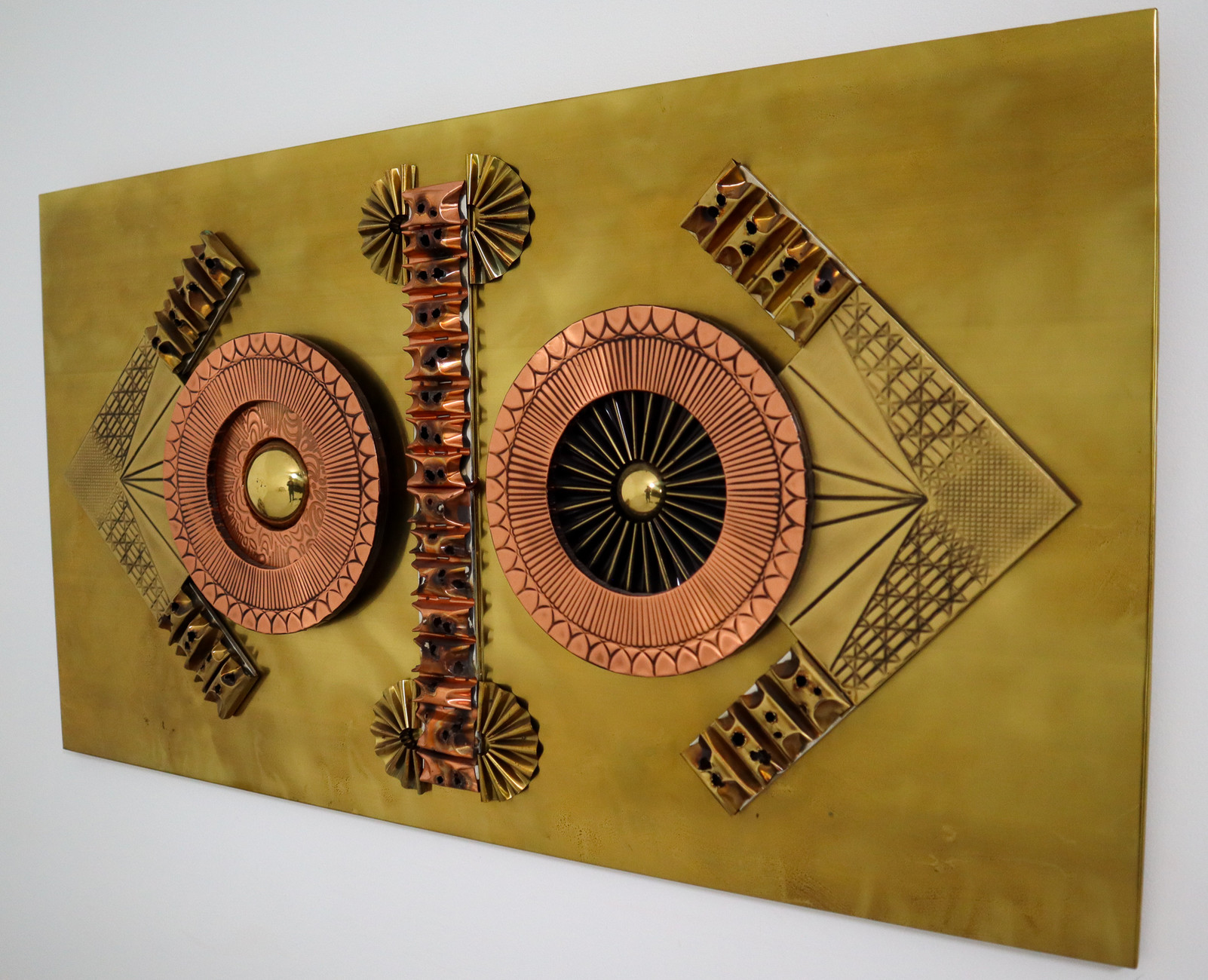 Large Paul Evans Style Brutalist Wall Sculpture Mid-20th century