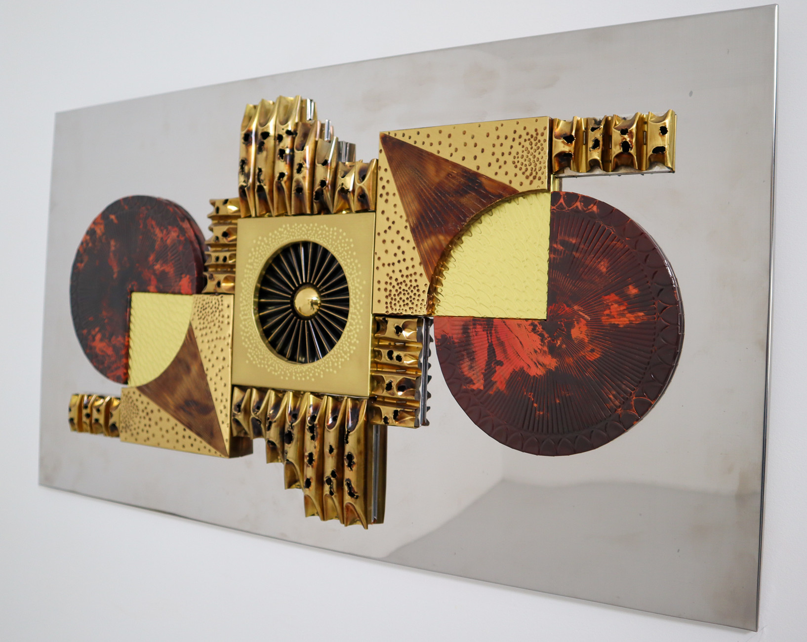 Large Paul Evans Style Brutalist Wall Sculpture Mid-20th century