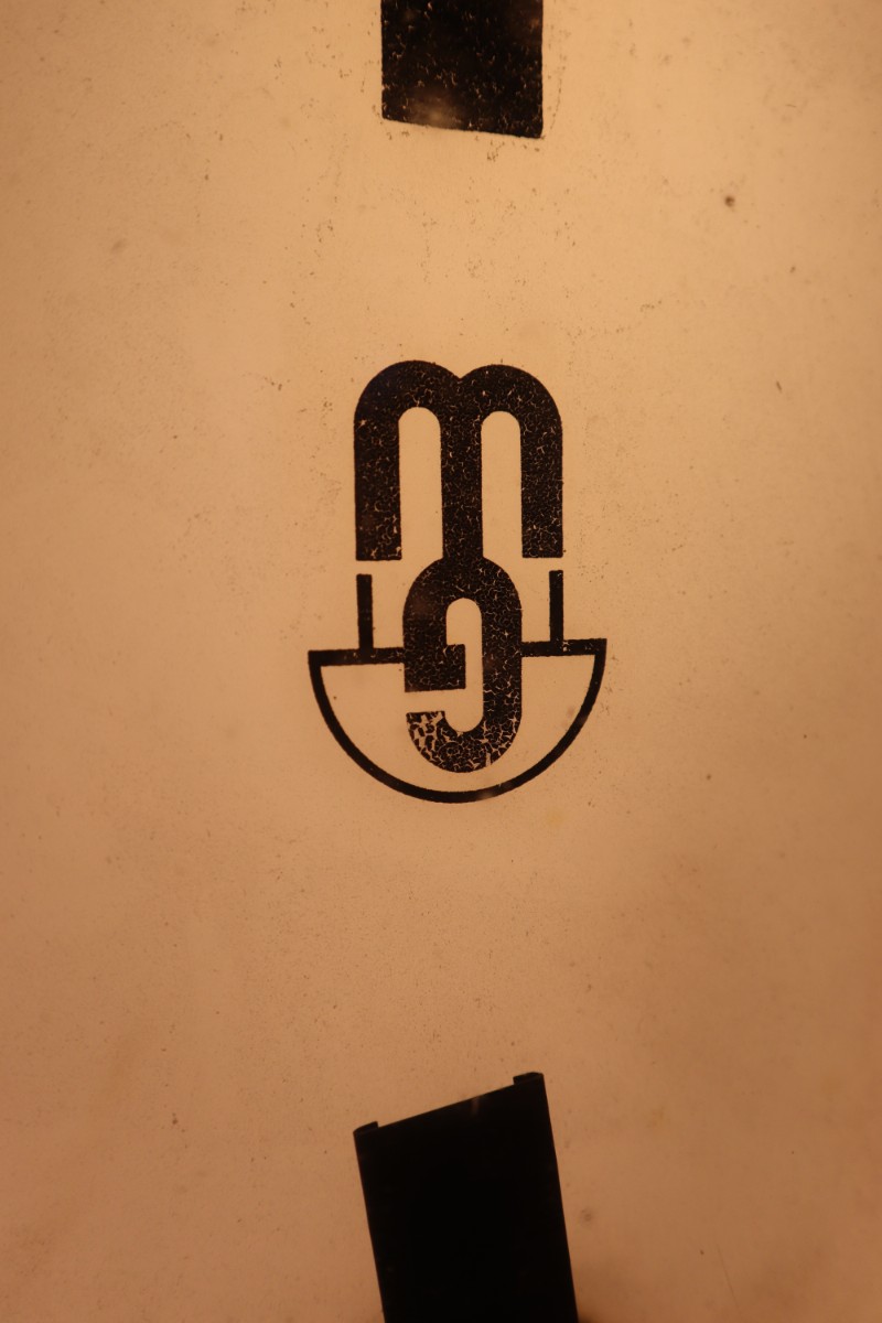 Large Red German Double Face Factory Clock 1930 Mid-20th century