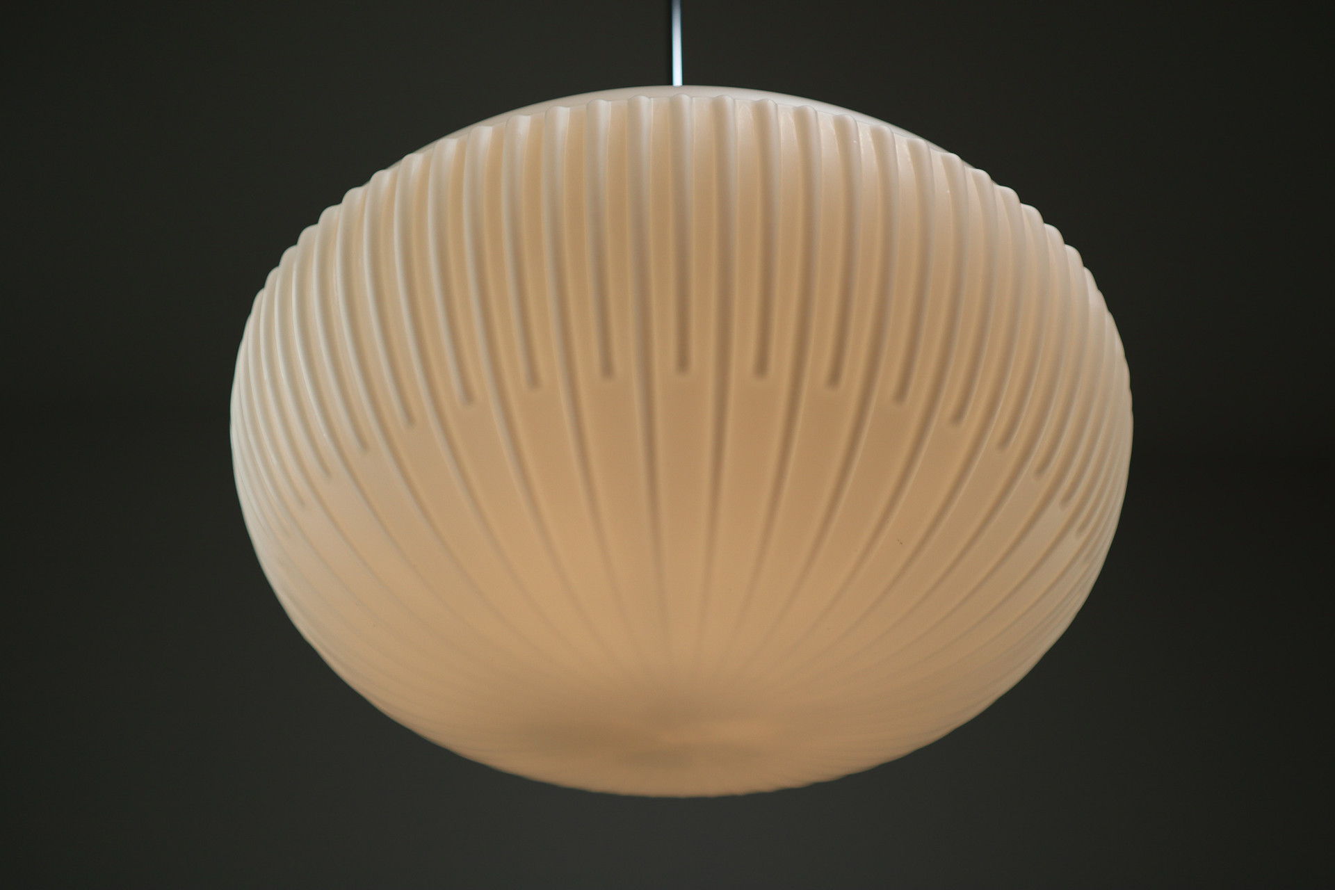 Large Set Midcentury Opaline Glass Pendants, Europe, 1960s Mid-20th century