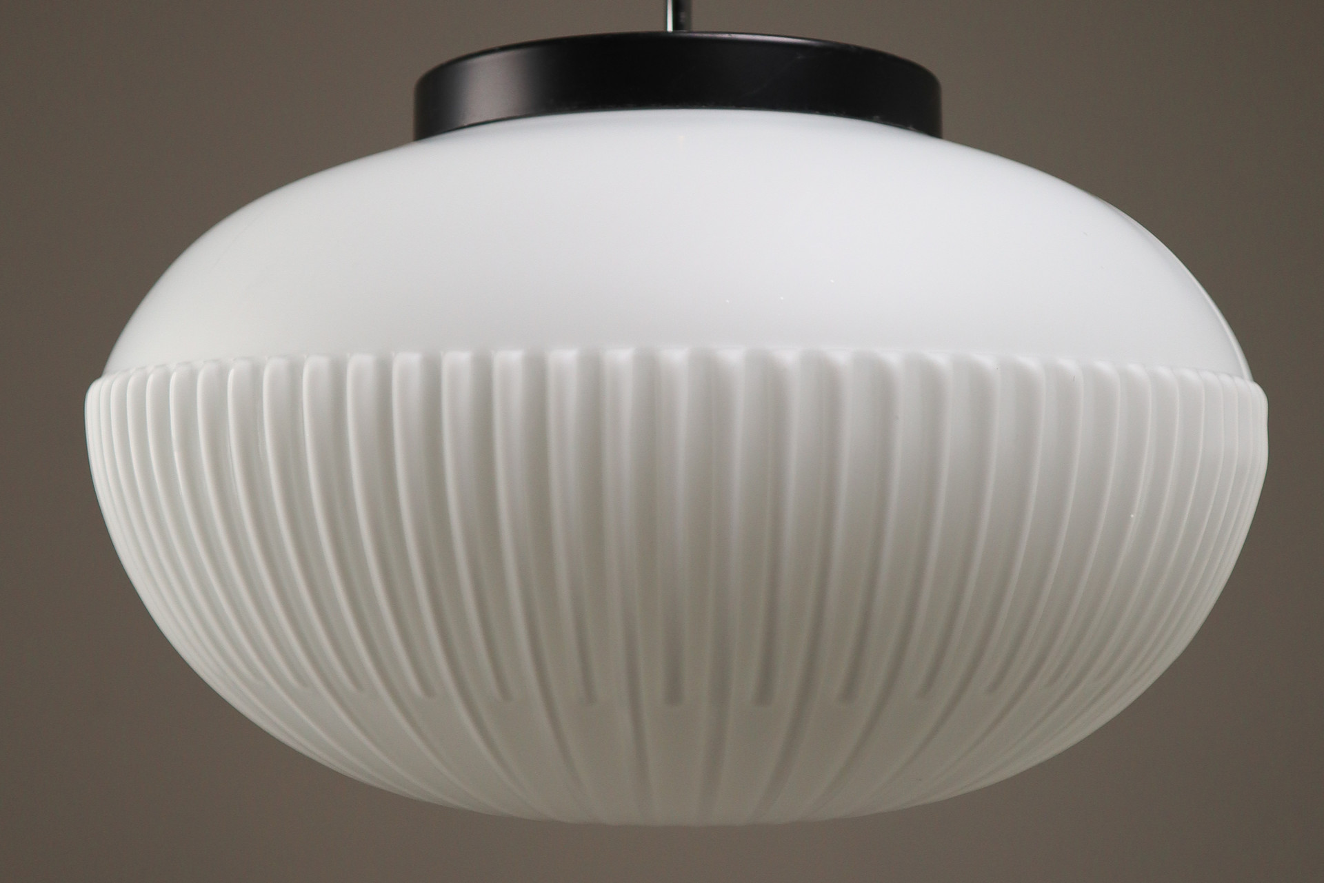 Large Set Midcentury Opaline Glass Pendants, Europe, 1960s Mid-20th century