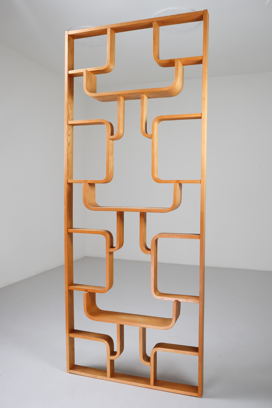 Large set Midcentury Room Dividers in Blond Bentwood, circa 1960s Mid-20th century