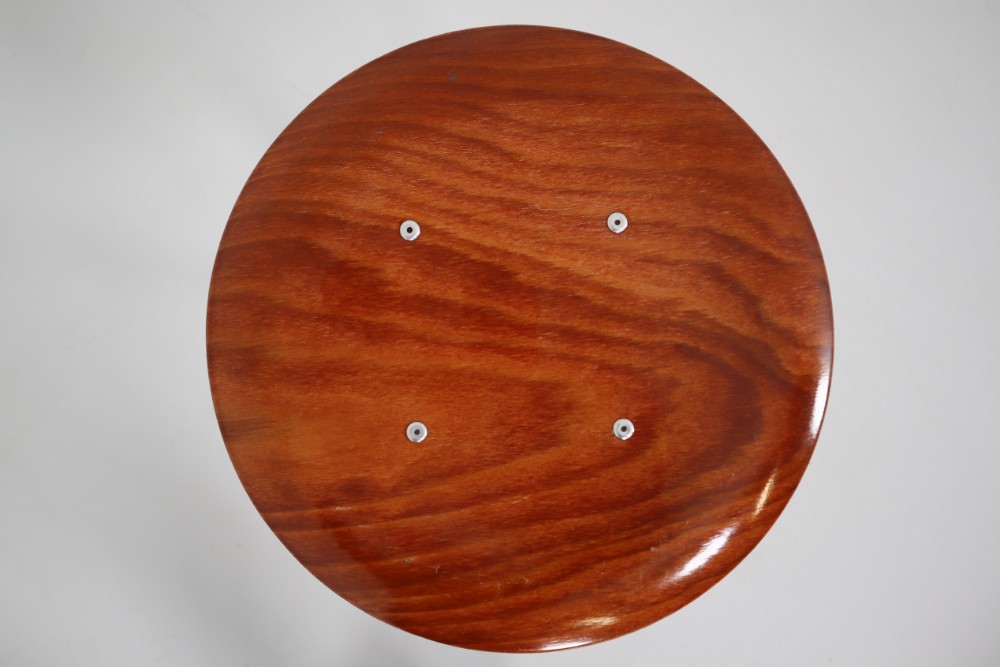 Large set of 60 x  Vintage Dutch Atelier stools in teak plywood The Netherslands 1970s Late-20th century