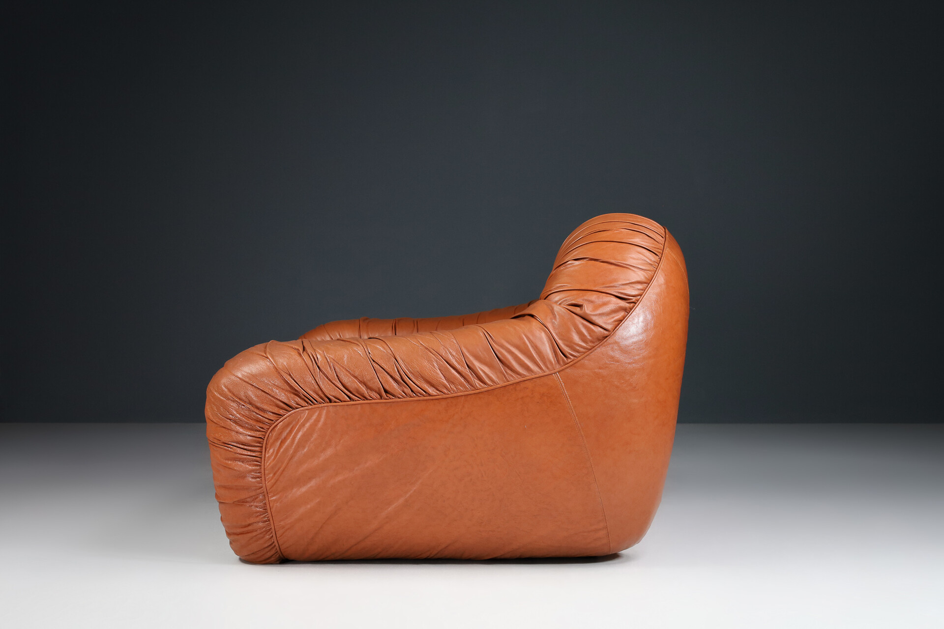 Leather Lounge Chair, Italy 1970s Mid-20th century