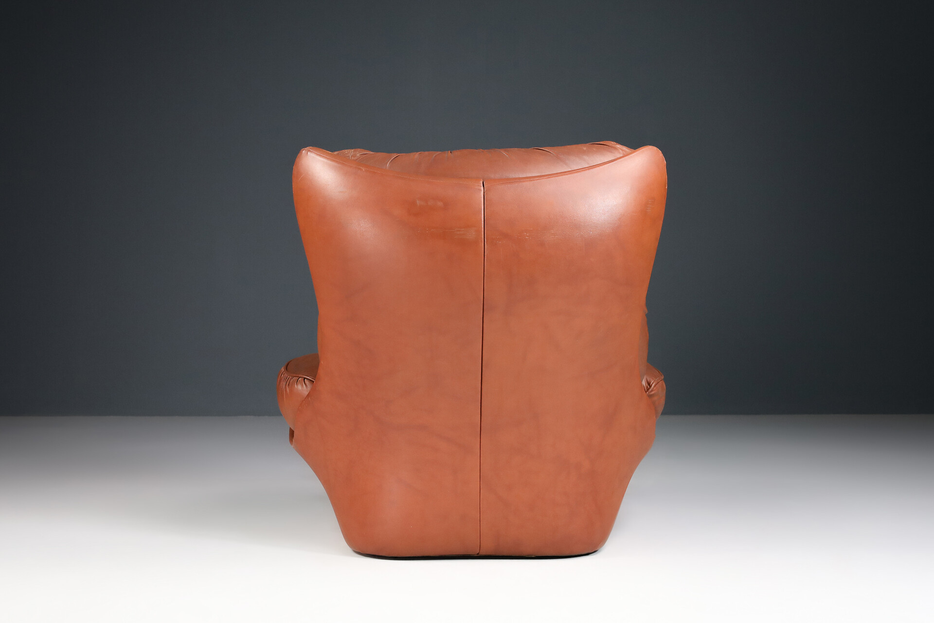 Leather Lounge Chairs, Italy 1970s Mid-20th century