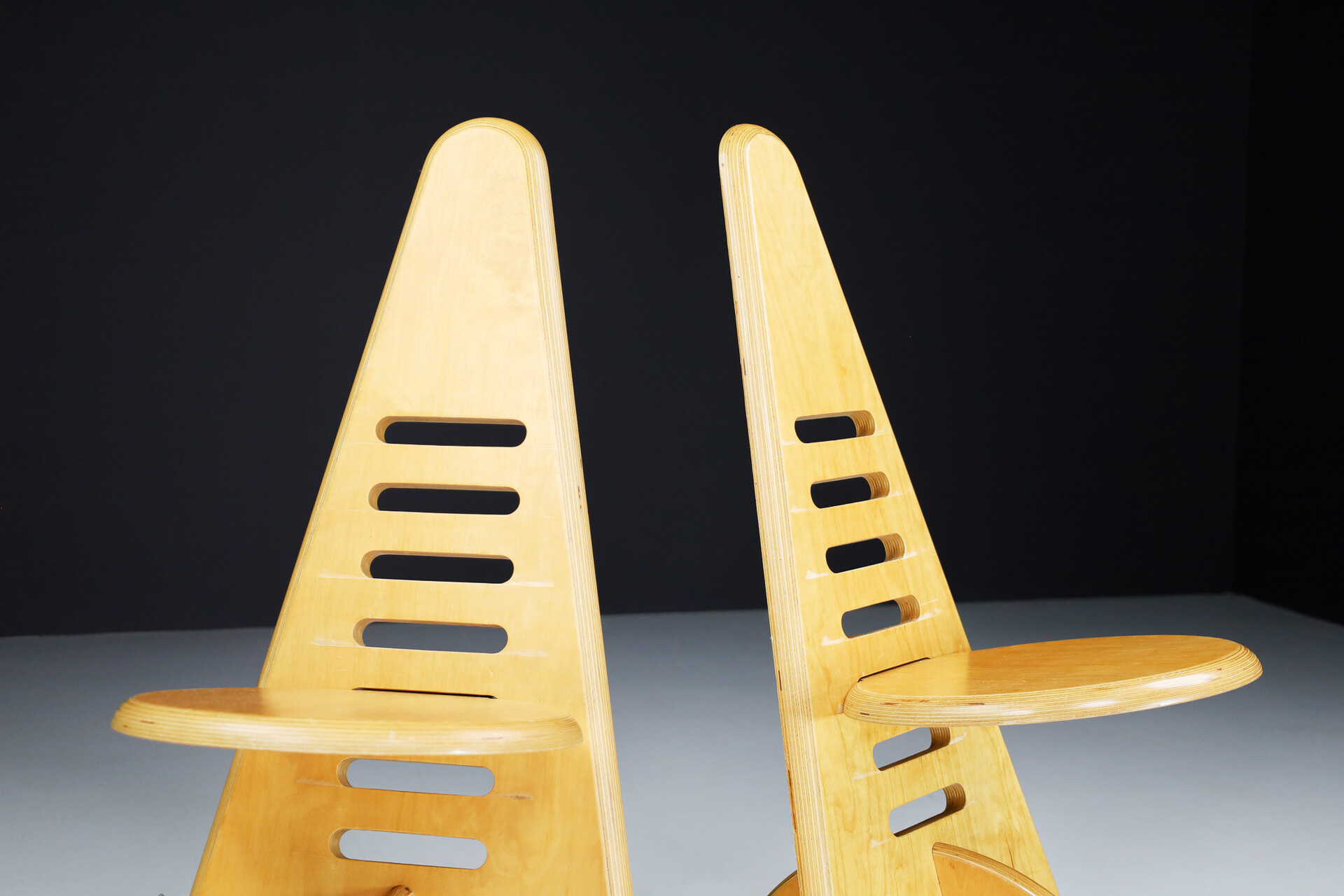 Lundi-Sit Plywood Chairs by Gijs Boelaars for Lundia, The Netherlands 1970s Mid-20th century